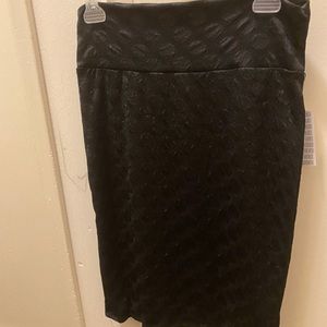 NEW! Black skirt w/ black polka dots